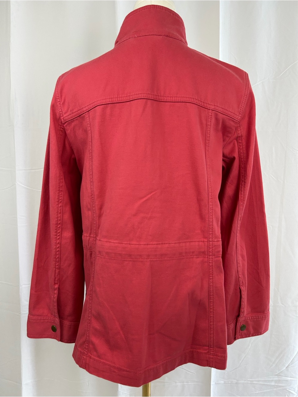 *NEW* Talbots Lightweight Utility Chore Jacket Pink Petite Medium - Picture 3 of 8